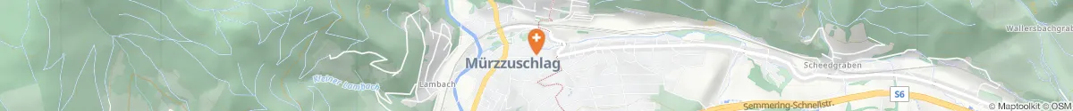 Kartendarstellung des Standorts für Apotheke Zum heiligen Josef in 8680 Mürzzuschlag